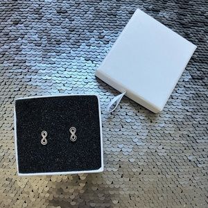 New Silver Infinity Earrings